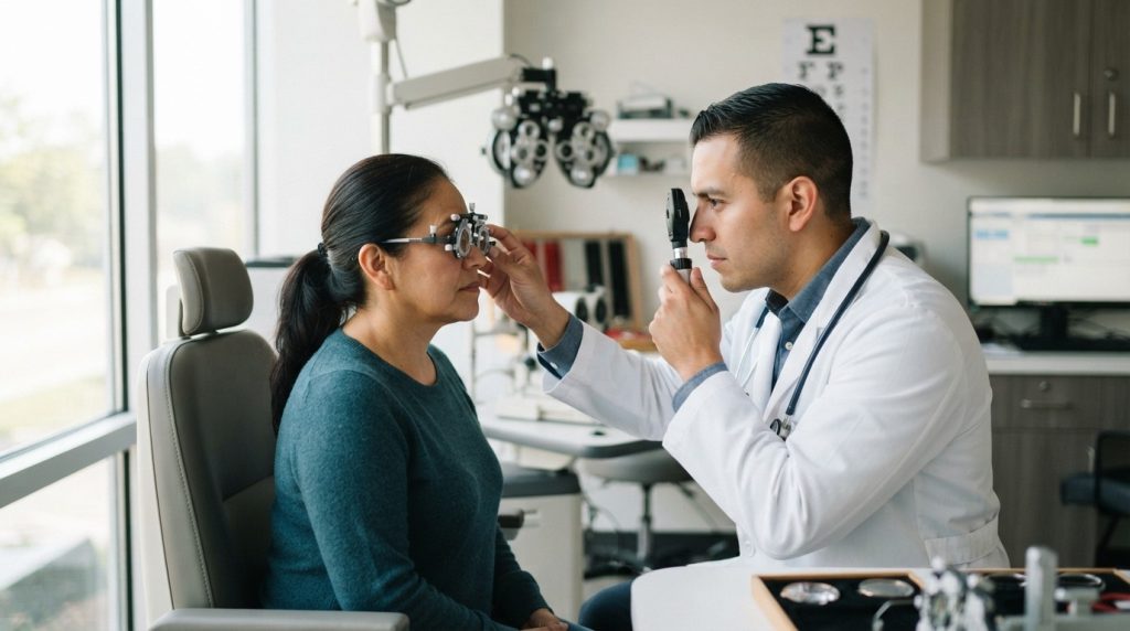 Examen médico de la vista para el certificado médico vial en Venezuela